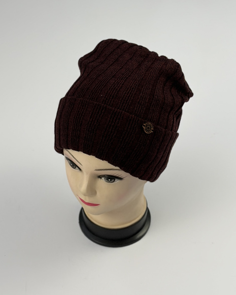 Шапка ГТМ Двойная Жгут (бордовый)